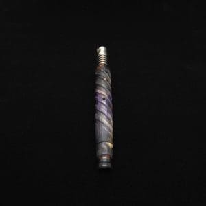 This image portrays The Helix Dynavap XL Burl Hybrid Stem + Book-Matched Mouthpiece-NEW! ☘ by Dovetail Woodwork.