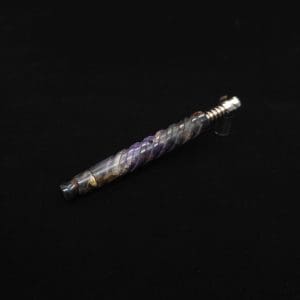 This image portrays The Helix Dynavap XL Burl Hybrid Stem + Book-Matched Mouthpiece-NEW! ☘ by Dovetail Woodwork.