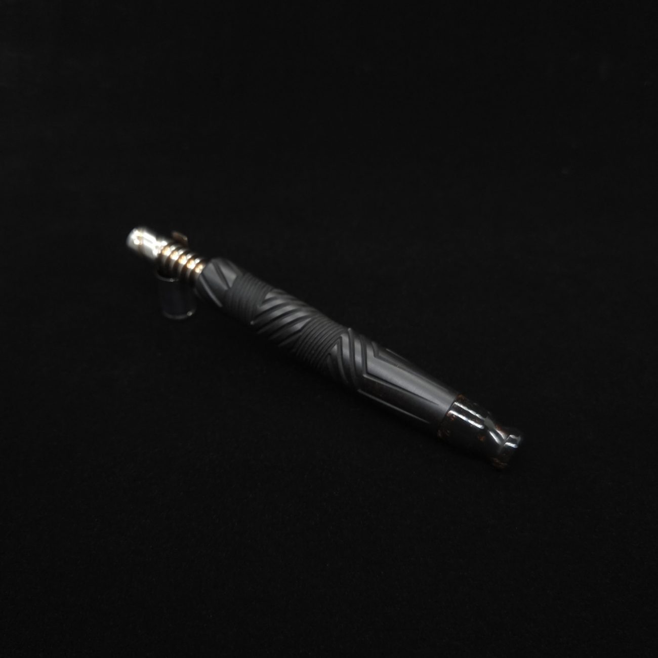 This image portrays Vertex XL Black Ebony Dynavap Stem + (2) Mouthpieces - NEW! ☘ by Dovetail Woodwork.