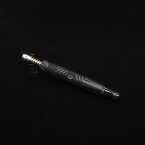 This image portrays Vertex XL Black Ebony Dynavap Stem + (2) Mouthpieces - NEW! ☘ by Dovetail Woodwork.