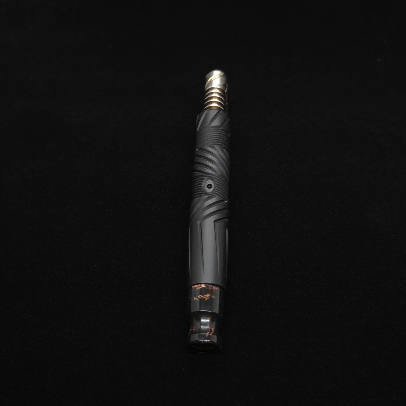 This image portrays Vertex XL Black Ebony Dynavap Stem + (2) Mouthpieces - NEW! ☘ by Dovetail Woodwork.