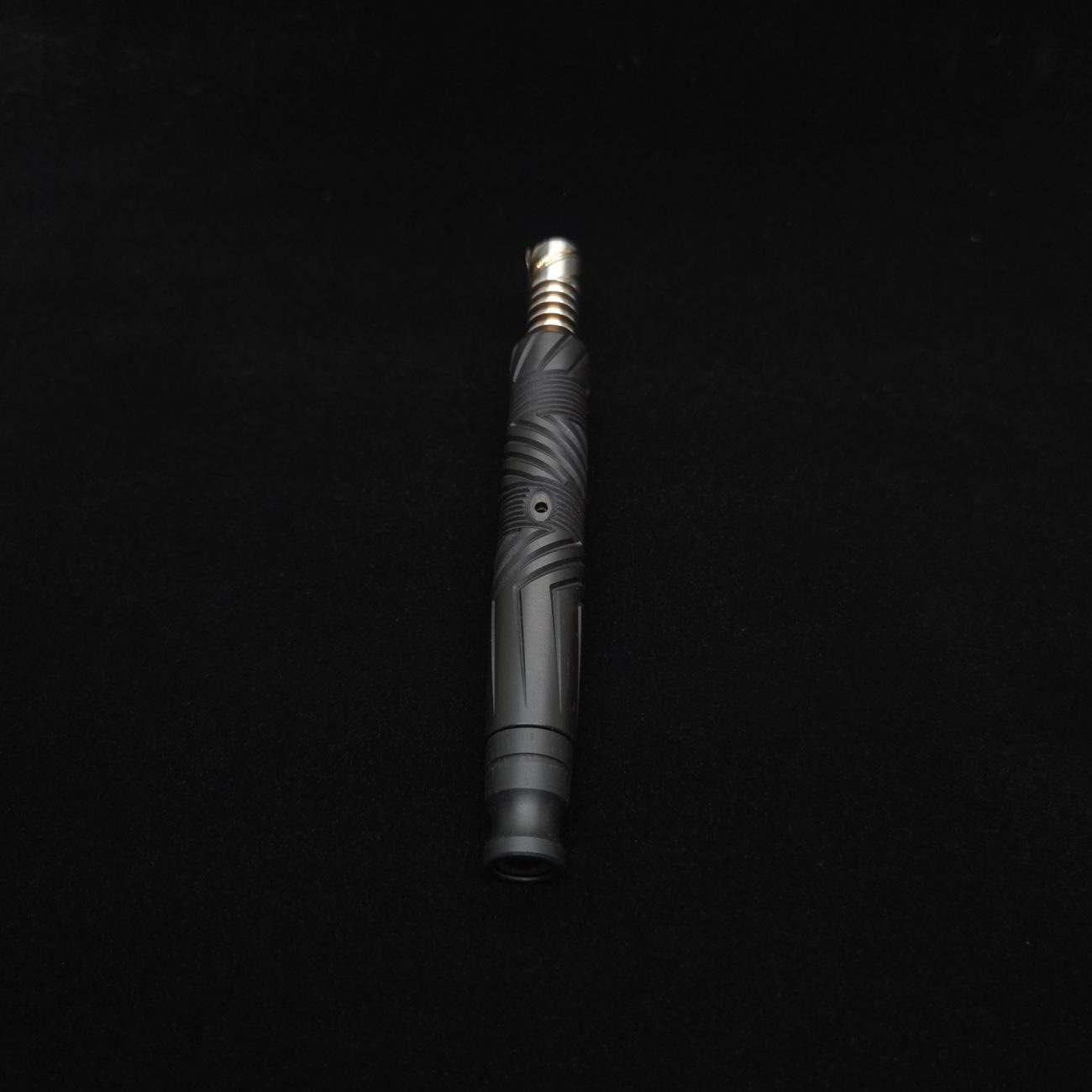 This image portrays Vertex XL Black Ebony Dynavap Stem + (2) Mouthpieces - NEW! ☘ by Dovetail Woodwork.