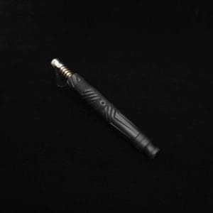 This image portrays Vertex XL Black Ebony Dynavap Stem + (2) Mouthpieces - NEW! ☘ by Dovetail Woodwork.