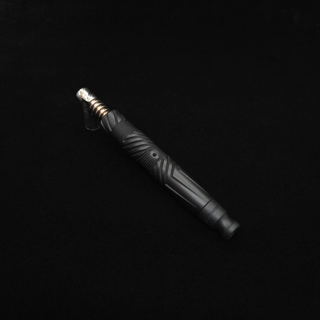 This image portrays Vertex XL Black Ebony Dynavap Stem + (2) Mouthpieces - NEW! ☘ by Dovetail Woodwork.