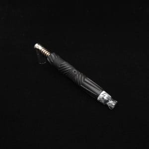 This image portrays Vertex XL Black Ebony Dynavap Stem + (3) Mouthpieces - NEW! ☘ 🎃 by Dovetail Woodwork.