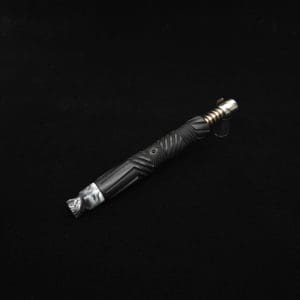 This image portrays Vertex XL Black Ebony Dynavap Stem + (3) Mouthpieces - NEW! ☘ 🎃 by Dovetail Woodwork.
