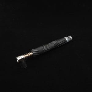 This image portrays Vertex XL Black Ebony Dynavap Stem + (3) Mouthpieces - NEW! ☘ 🎃 by Dovetail Woodwork.