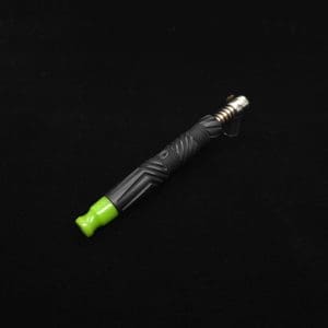This image portrays Vertex XL Black Ebony Dynavap Stem + (3) Mouthpieces - NEW! ☘ 🎃 by Dovetail Woodwork.
