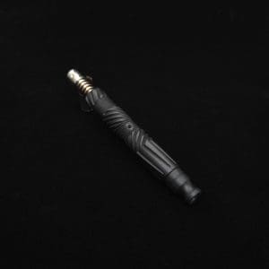This image portrays Vertex XL Black Ebony Dynavap Stem + (3) Mouthpieces - NEW! ☘ 🎃 by Dovetail Woodwork.