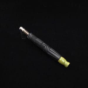 This image portrays Vertex XL Black Ebony Dynavap Stem + (3) Mouthpieces - NEW! ☘ 🎃 by Dovetail Woodwork.