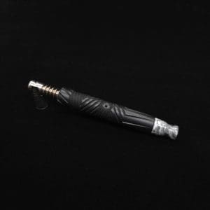 This image portrays Vertex XL Black Ebony Dynavap Stem + (3) Mouthpieces - NEW! ☘ 🎃 by Dovetail Woodwork.