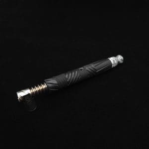 This image portrays Vertex XL Black Ebony Dynavap Stem + (3) Mouthpieces - NEW! ☘ 🎃 by Dovetail Woodwork.
