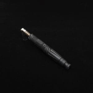 This image portrays Vertex XL Black Ebony Dynavap Stem + (3) Mouthpieces - NEW! ☘ 🎃 by Dovetail Woodwork.