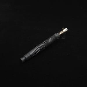 This image portrays Vertex XL Black Ebony Dynavap Stem + (3) Mouthpieces - NEW! ☘ 🎃 by Dovetail Woodwork.