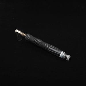 This image portrays Vertex XL Black Ebony Dynavap Stem + (3) Mouthpieces - NEW! ☘ 🎃 by Dovetail Woodwork.