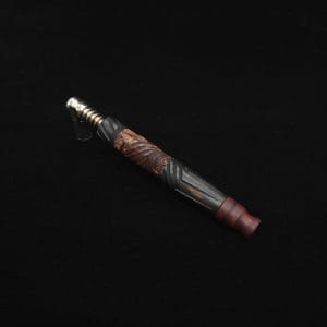 This image portrays Vertex Hybrid XL Black Ebony Dynavap Stem + (3) Mouthpieces - NEW! ☘ 🎃 by Dovetail Woodwork.