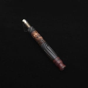 This image portrays Vertex Hybrid XL Black Ebony Dynavap Stem + (3) Mouthpieces - NEW! ☘ 🎃 by Dovetail Woodwork.