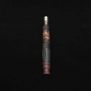 This image portrays Vertex Hybrid XL Black Ebony Dynavap Stem + (3) Mouthpieces - NEW! ☘ 🎃 by Dovetail Woodwork.