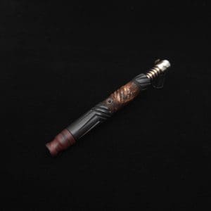 This image portrays Vertex Hybrid XL Black Ebony Dynavap Stem + (3) Mouthpieces - NEW! ☘ 🎃 by Dovetail Woodwork.