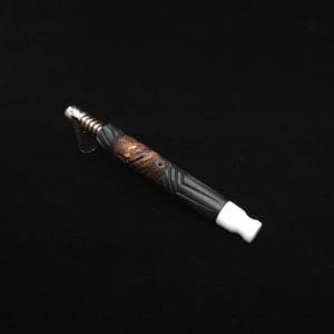 This image portrays Vertex Hybrid XL Black Ebony Dynavap Stem + (3) Mouthpieces - NEW! ☘ 🎃 by Dovetail Woodwork.