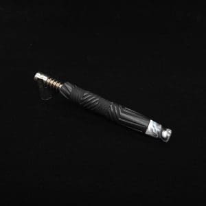 This image portrays Vertex XL Black Ebony Dynavap Stem + (3) Mouthpieces - NEW! ☘ 🎃 by Dovetail Woodwork.