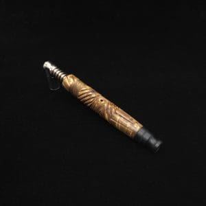 This image portrays Vertex XL Rare Kabukalli Burl Dynavap Stem + (2) Mouthpieces - NEW! ☘ by Dovetail Woodwork.