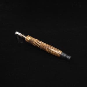 This image portrays Vertex XL Rare Kabukalli Burl Dynavap Stem + (2) Mouthpieces - NEW! ☘ by Dovetail Woodwork.