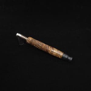 This image portrays Vertex XL Rare Kabukalli Burl Dynavap Stem + (2) Mouthpieces - NEW! ☘ by Dovetail Woodwork.