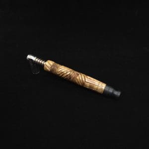 This image portrays Vertex XL Rare Kabukalli Burl Dynavap Stem + (2) Mouthpieces - NEW! ☘ by Dovetail Woodwork.