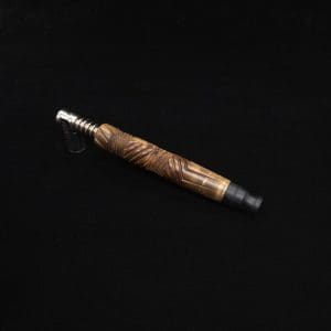 This image portrays Vertex XL Rare Kabukalli Burl Dynavap Stem + (2) Mouthpieces - NEW! ☘ by Dovetail Woodwork.