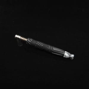 This image portrays Vertex XL Black Ebony Dynavap Stem + (3) Mouthpieces - NEW! ☘ 🎃 by Dovetail Woodwork.