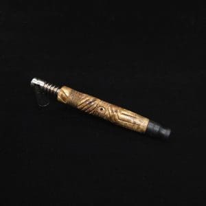 This image portrays Vertex XL Rare Kabukalli Burl Dynavap Stem + (2) Mouthpieces - NEW! ☘ by Dovetail Woodwork.