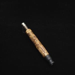 This image portrays Vertex XL Rare Kabukalli Burl Dynavap Stem + (2) Mouthpieces - NEW! ☘ by Dovetail Woodwork.