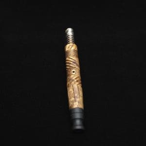 This image portrays Vertex XL Rare Kabukalli Burl Dynavap Stem + (2) Mouthpieces - NEW! ☘ by Dovetail Woodwork.