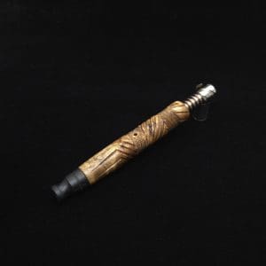 This image portrays Vertex XL Rare Kabukalli Burl Dynavap Stem + (2) Mouthpieces - NEW! ☘ by Dovetail Woodwork.
