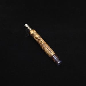This image portrays Vertex XL Rare Kabukalli Burl Dynavap Stem + (2) Mouthpieces - NEW! ☘ by Dovetail Woodwork.