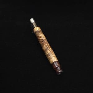 This image portrays Vertex XL Rare Kabukalli Burl Dynavap Stem + (2) Mouthpieces - NEW! ☘ by Dovetail Woodwork.