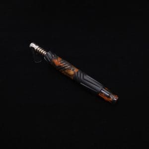 This image portrays Vertex Hybrid Luminescent XL Black Ebony Dynavap Stem + (2) Mouthpieces - NEW! ☘ 🎃 by Dovetail Woodwork.