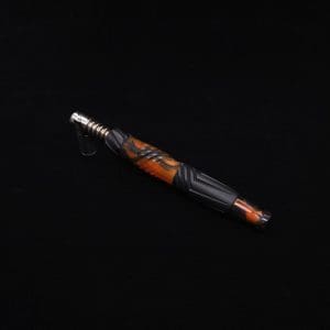 This image portrays Vertex Hybrid Luminescent XL Black Ebony Dynavap Stem + (2) Mouthpieces - NEW! ☘ 🎃 by Dovetail Woodwork.