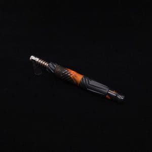 This image portrays Vertex Hybrid Luminescent XL Black Ebony Dynavap Stem + (2) Mouthpieces - NEW! ☘ 🎃 by Dovetail Woodwork.