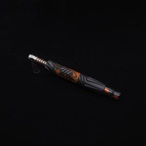 This image portrays Vertex Hybrid Luminescent XL Black Ebony Dynavap Stem + (2) Mouthpieces - NEW! ☘ 🎃 by Dovetail Woodwork.