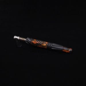 This image portrays Vertex Hybrid Luminescent XL Black Ebony Dynavap Stem + (2) Mouthpieces - NEW! ☘ 🎃 by Dovetail Woodwork.