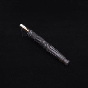 This image portrays Vertex XL Black Ebony Dynavap Stem + (3) Mouthpieces - NEW! ☘ 🎃 by Dovetail Woodwork.