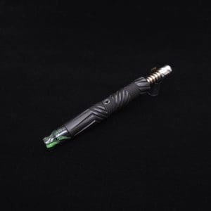 This image portrays Vertex XL Black Ebony Dynavap Stem + (3) Mouthpieces - NEW! ☘ 🎃 by Dovetail Woodwork.