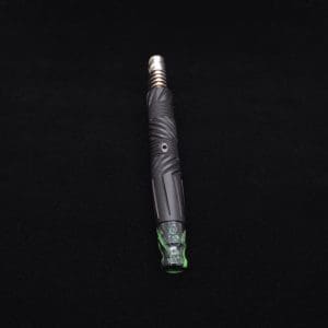 This image portrays Vertex XL Black Ebony Dynavap Stem + (3) Mouthpieces - NEW! ☘ 🎃 by Dovetail Woodwork.