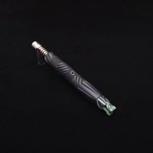 This image portrays Vertex XL Black Ebony Dynavap Stem + (3) Mouthpieces - NEW! ☘ 🎃 by Dovetail Woodwork.
