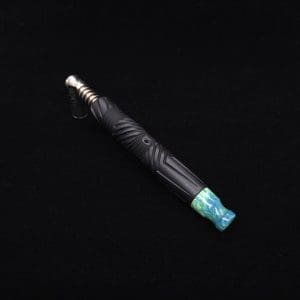 This image portrays Vertex XL Black Ebony Dynavap Stem + (4) Mouthpieces - NEW! ☘ 🎃 by Dovetail Woodwork.