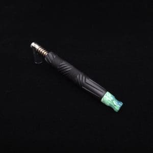 This image portrays Vertex XL Black Ebony Dynavap Stem + (4) Mouthpieces - NEW! ☘ 🎃 by Dovetail Woodwork.