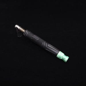 This image portrays Vertex XL Black Ebony Dynavap Stem + (4) Mouthpieces - NEW! ☘ 🎃 by Dovetail Woodwork.