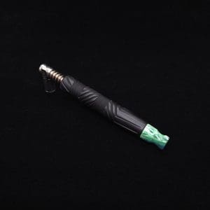 This image portrays Vertex XL Black Ebony Dynavap Stem + (4) Mouthpieces - NEW! ☘ 🎃 by Dovetail Woodwork.